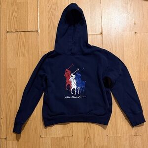 Polo by Ralph Lauren Men's Blue Hoodie with Logo